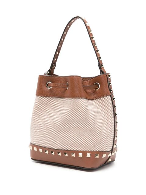 Valentino Garavani Rockstud-detail bucket bag - Brown