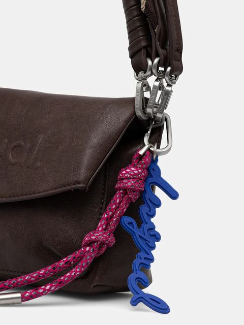 Desigual torebka HALF LOGO TROKEL kolor brązowy 25WAXP70 - zdjęcie produktu nr 2