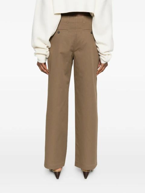 TOTEME relaxed pleated trousers - Brown