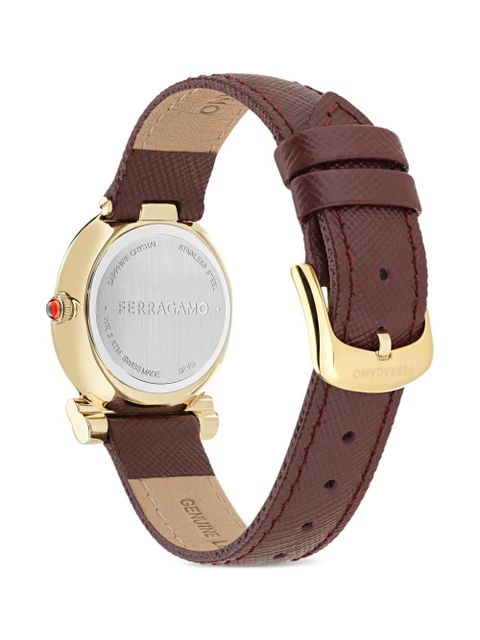 Ferragamo Gancini Twisted 28mm - White