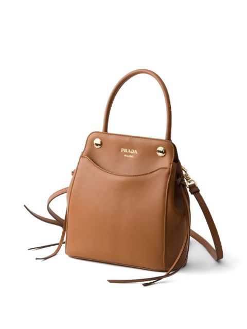 Prada Carry mini leather handbag - Brown