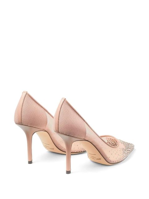 Jimmy Choo Love 85mm crystal-embellished pumps - Pink