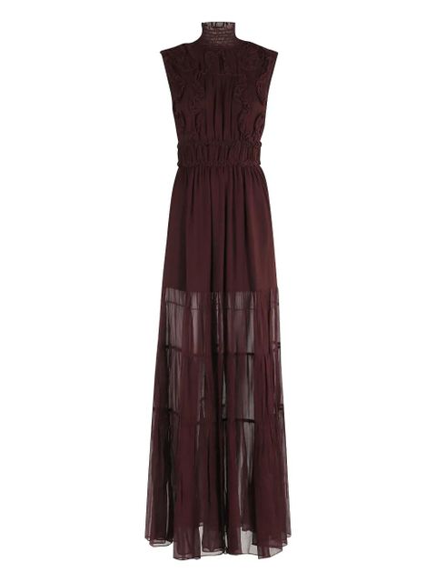 Ulla Johnson high-neck maxi dress - Brown - zdjęcie produktu nr 1