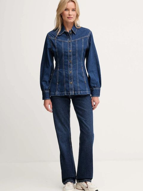 Pepe Jeans kurtka jeansowa kolor granatowy przejściowa PL4024328 - zdjęcie produktu nr 2