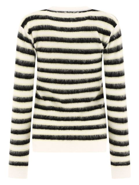 Marni striped virgin wool jumper - White - zdjęcie produktu nr 2