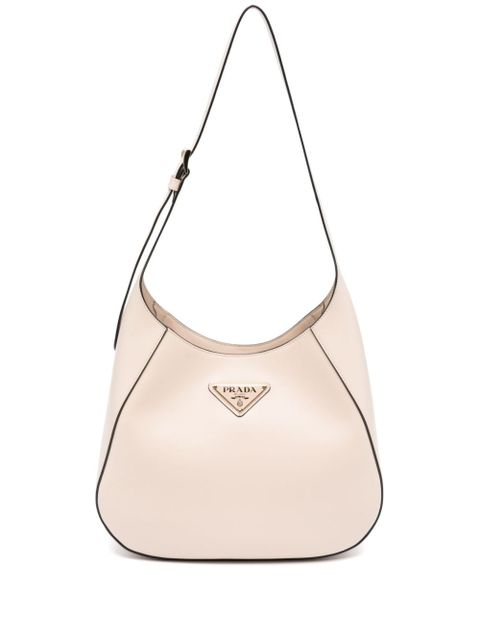 Prada triangle logo shoulder bag - Neutrals - zdjęcie produktu nr 1