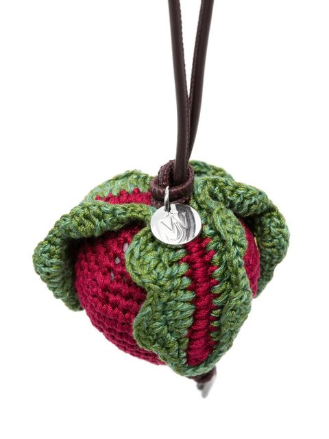 JW Anderson Radish crocheted charm - Red