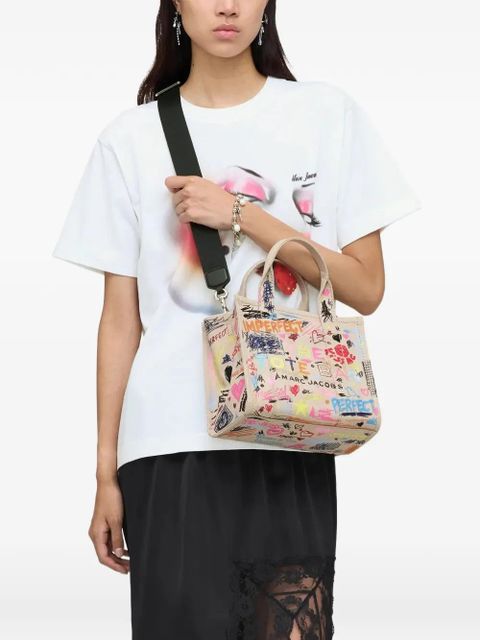Marc Jacobs small The Punk Scribble canvas tote bag - Neutrals - zdjęcie produktu nr 2