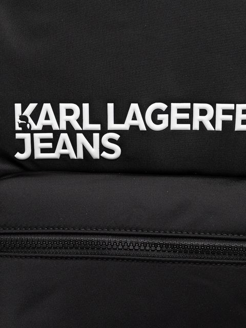 Karl Lagerfeld Jeans plecak kolor czarny duży z aplikacją A3M30353