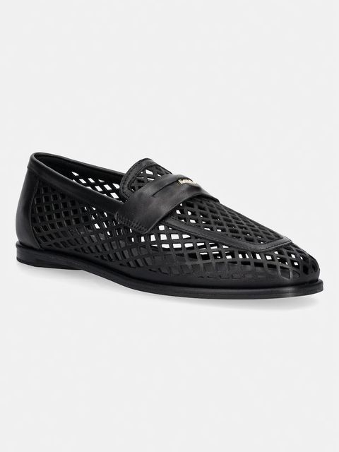 Tommy Hilfiger mokasyny damskie skórzane TH COIN LTH LOAFER LASER CUT - zdjęcie produktu nr 1