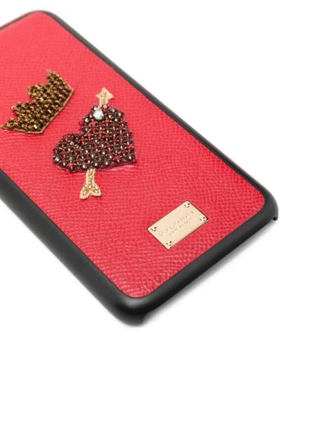 Dolce & Gabbana iPhone X embellishment phone case - Red