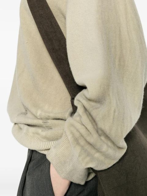 OUR LEGACY Slant distressed sweater - Neutrals