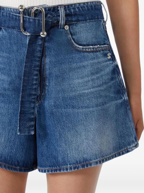 Sportmax Medio frayed shorts - Blue