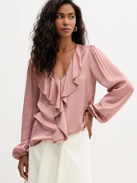 Fracomina bluzka damska kolor różowy gładka FS25WT1005W45101 - zdjęcie produktu nr 1