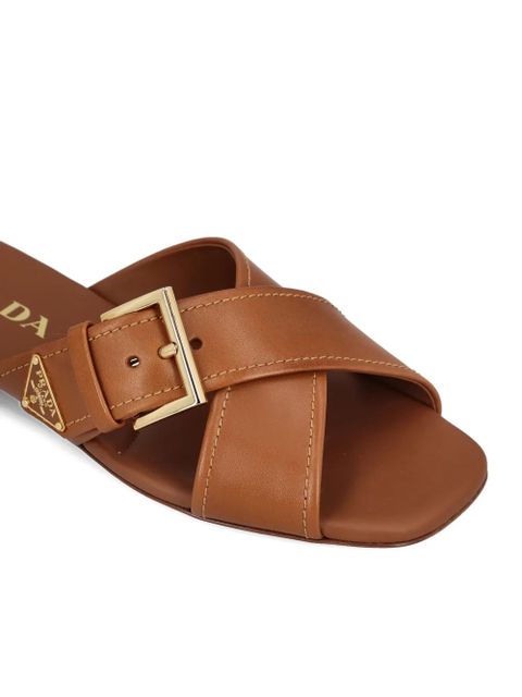 Prada buckle strap sandals - Brown - zdjęcie produktu nr 2