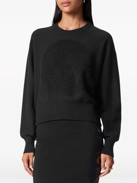 Versace Medusa towel sweater - Black