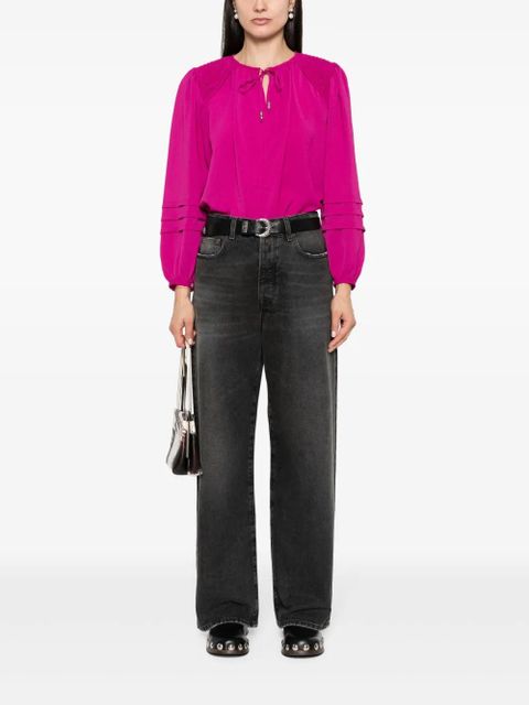 MARANT ÉTOILE Lamaya tie-neck blouse - Pink - zdjęcie produktu nr 2