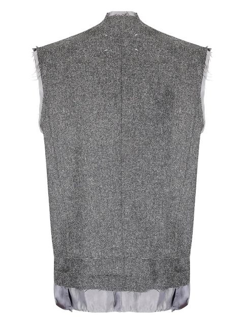 Maison Margiela frayed-edges gilet - Grey