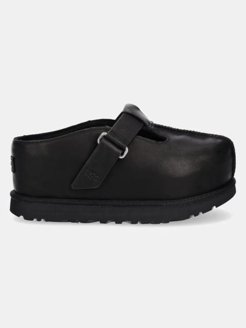 UGG klapki Goldenstar Hi Clog damskie kolor czarny na platformie 1169591-BLK