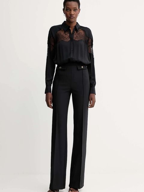 IRO koszula damska kolor czarny relaxed z kołnierzykiem klasycznym WP18BASLAN