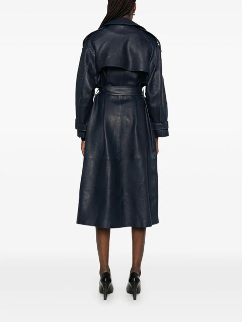 Nour Hammour Claudia belt trench coat - Blue