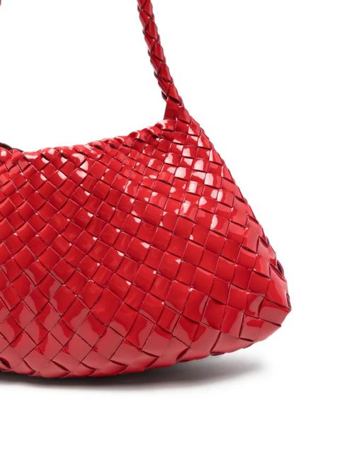 DRAGON DIFFUSION Rosanna woven-leather shoulder bag - Red