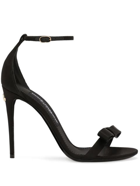 Dolce & Gabbana Keira 105mm satin sandals - Black - zdjęcie produktu nr 1