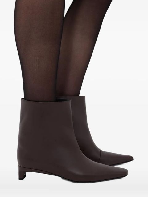 LouLou de Saison 35mm Celine Lds leather pointed-toe ankle boots - Brown