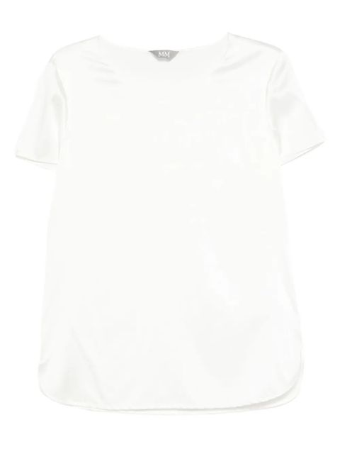 Max Mara short-sleeve satin top - White - zdjęcie produktu nr 1