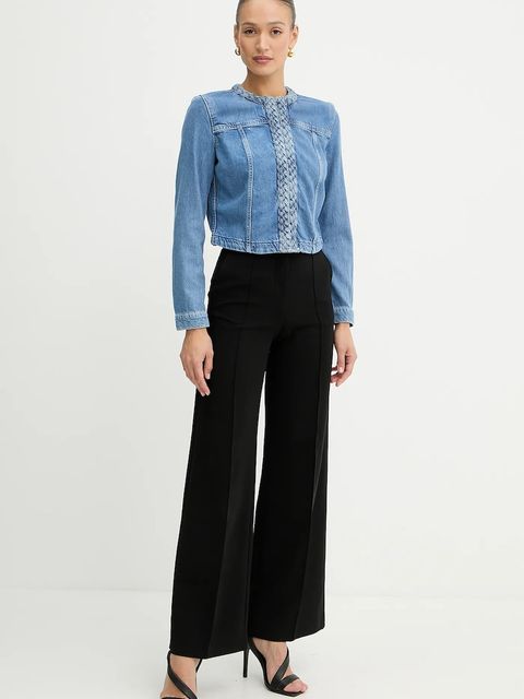 Guess kurtka jeansowa JULIANA kolor niebieski przejściowa W5GN78 D5B94