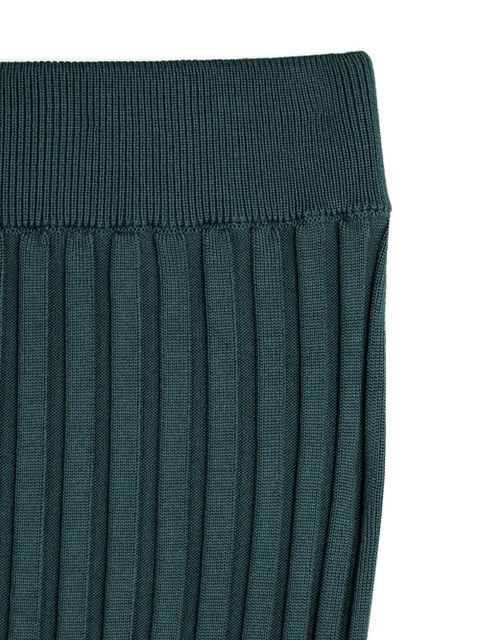 Tod's ribbed-knit midi skirt - Green