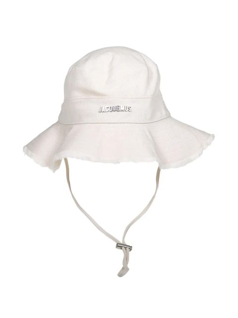 Jacquemus frayed bucket hat - Neutrals - zdjęcie produktu nr 1
