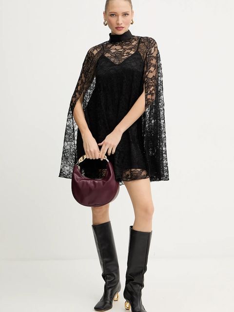 Pinko sukienka kolor czarny mini rozkloszowana 105503 A2R7 - zdjęcie produktu nr 2