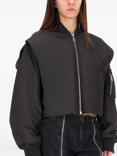 Jean Paul Gaultier zip-fastening bomber jacket - Grey