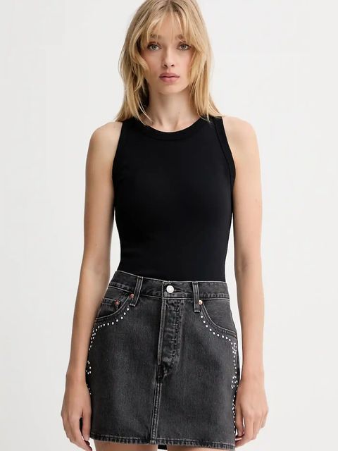 Marc O'Polo top bawełniany kolor czarny B01211250011