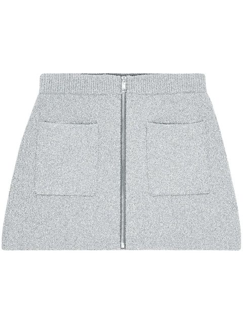 GANNI zip-up knit skirt - Grey - zdjęcie produktu nr 1