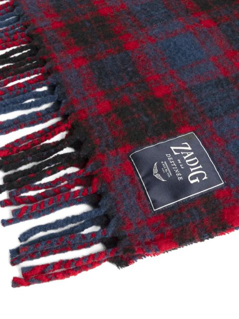 Zadig&Voltaire tartan fringed scarf - Blue - zdjęcie produktu nr 2