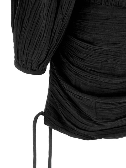 ISABEL MARANT Jaoni pleated long-sleeve dress - Black