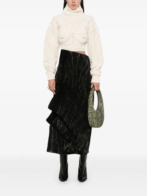 Jean Paul Gaultier conical-bra detail cropped sweater - White - zdjęcie produktu nr 2