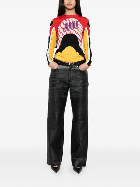 Jean Paul Gaultier Body Map long-sleeve top - Red - zdjęcie produktu nr 2