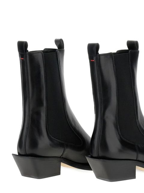 Aeyde leather pointed-toe boots - Black