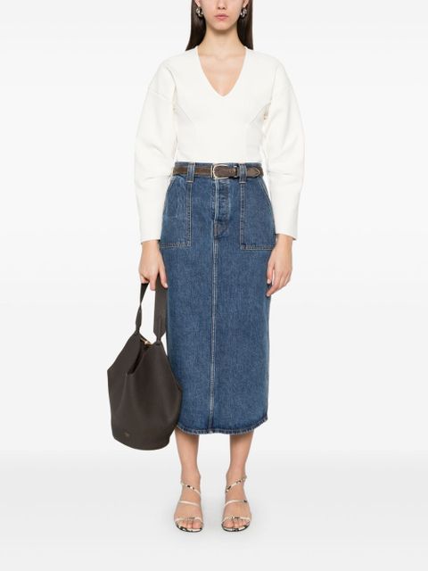 KHAITE Genevieve midi skirt - Blue - zdjęcie produktu nr 2