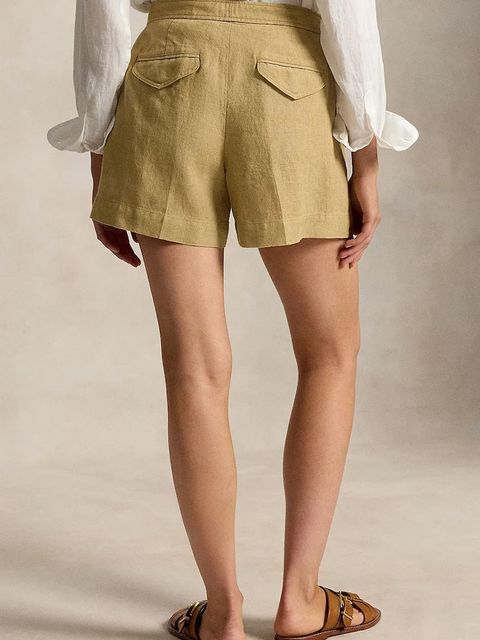 Polo Ralph Lauren szorty damskie lniane DELAVE LINEN-WVN-SHORTS - zdjęcie produktu nr 1