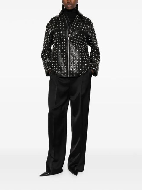 Nour Hammour studded zip leather jacket - Black - zdjęcie produktu nr 2