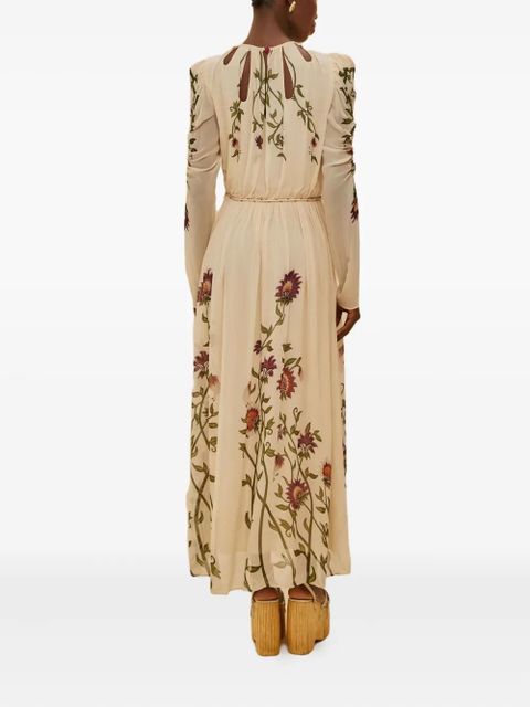 FARM Rio cut-out floral maxi dress - Neutrals
