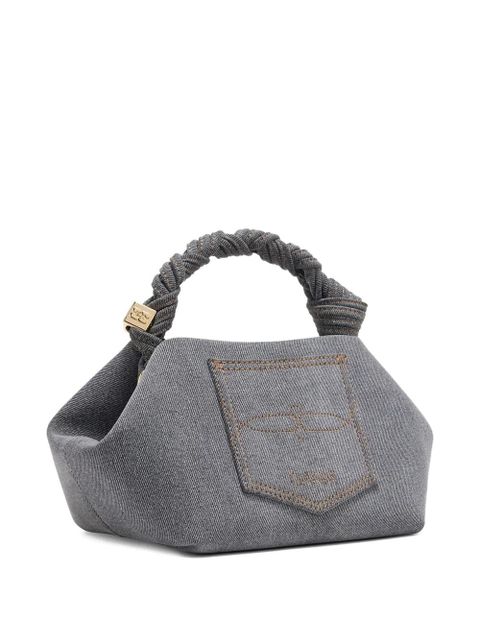 GANNI small twisted-handle denim clutch bag - Grey - zdjęcie produktu nr 2