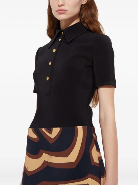 PUCCI labirinto print short dress - Black