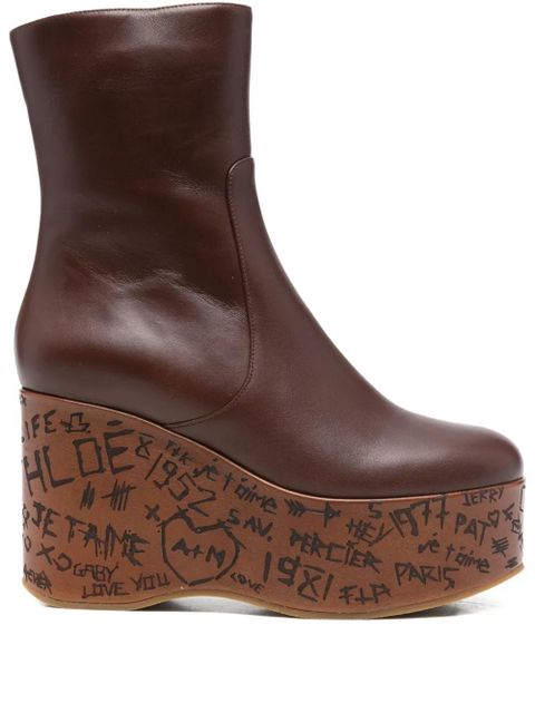 Chloé 80mm Maxime boots - Brown - zdjęcie produktu nr 1