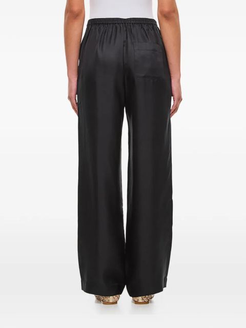 LouLou de Saison elasticated-waistband straight trousers - Black