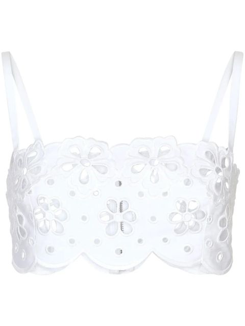 Dolce & Gabbana cut-out detailed cotton top - White - zdjęcie produktu nr 1